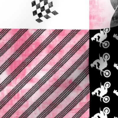 Motocross Patchwork - EAT SLEEP RIDE - Pink (90)