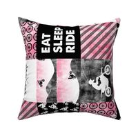 Motocross Patchwork - EAT SLEEP RIDE - Pink (90)