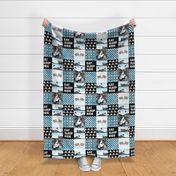 Motocross Patchwork - EAT SLEEP RIDE - Bright Blue