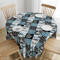 Motocross Patchwork - EAT SLEEP RIDE - Bright Blue