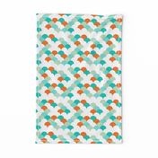 Abstract trend design shell scallop bubble print orange blue boys