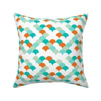 Abstract trend design shell scallop bubble print orange blue boys