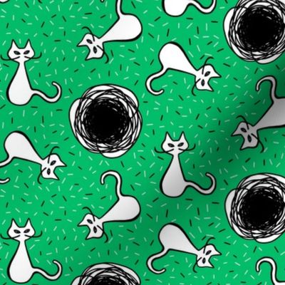 White cats and black holes - green