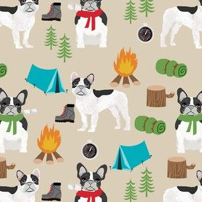 french bulldog camping outdoors nature dog breed fabric tan