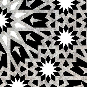 Tangier Tile Black & White {LARGE}
