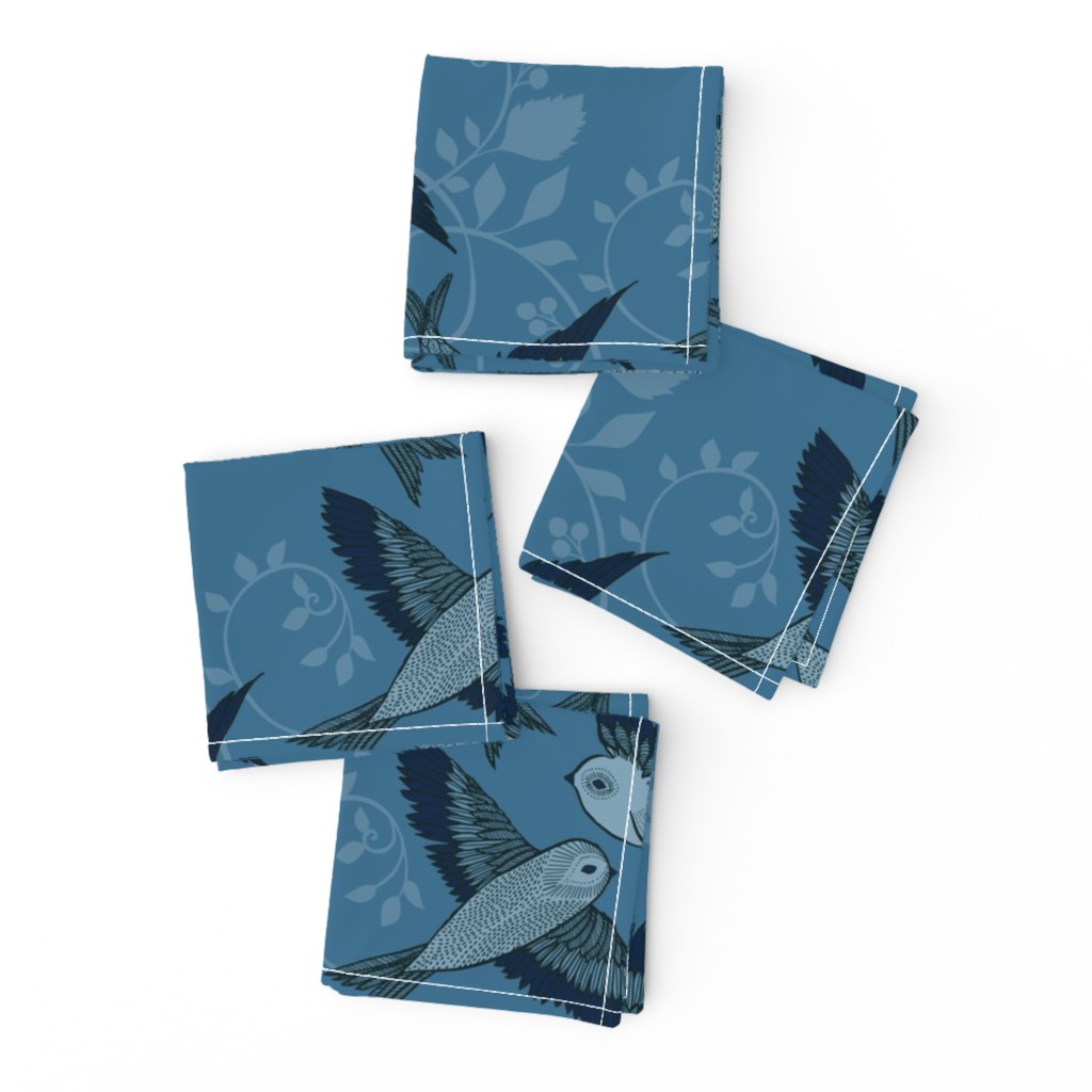 Light Sea Blue Birds-medium