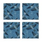 Light Sea Blue Birds-medium