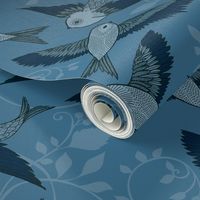 Light Sea Blue Birds-medium