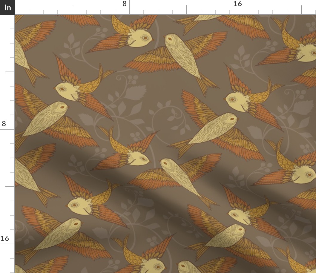 Golden Grey Birds-medium