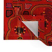 Panama Mola - Red Guitars - Mask Size