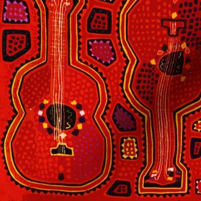 Panama Mola - Red Guitars - Mask Size