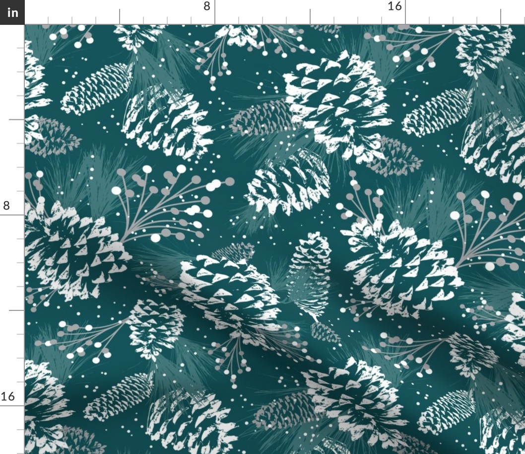 Festive Forest - Teal Green 