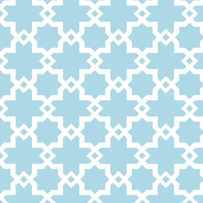 Kasbah Powder Blue-White