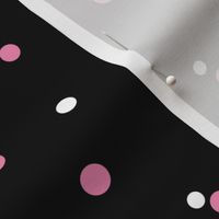 Lady Zebra: White and Pink Polka Dot Fabric