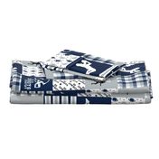 Football//Hustle Hit never Quit - Cowboys - wholecloth Cheater Quilt