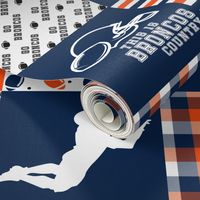 Football//Hustle Hit Never Quit - Broncos - Wholecloth Cheater Quilt