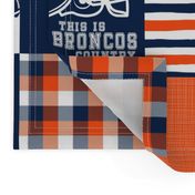 Football//Hustle Hit Never Quit - Broncos - Wholecloth Cheater Quilt