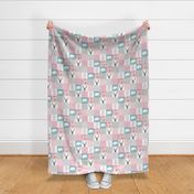 3 inch Dream big Little Girl - Wholecloth Cheater Quilt