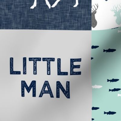 Little Man - Woodland Patchwork - Fishing, Bear, and Moose 