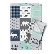 Little Man - Woodland Patchwork - Fishing, Bear, and Moose 