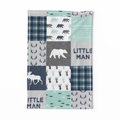 Little Man - Woodland Patchwork - Fishing, Bear, and Moose 