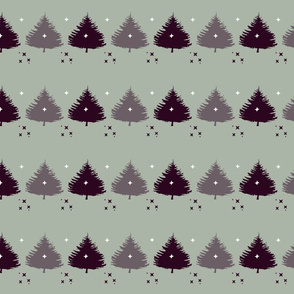 Christmas trees with stars