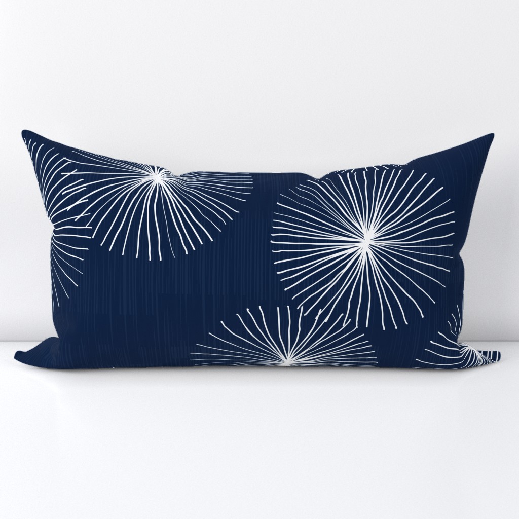 Dandelions Navy & White by Friztin