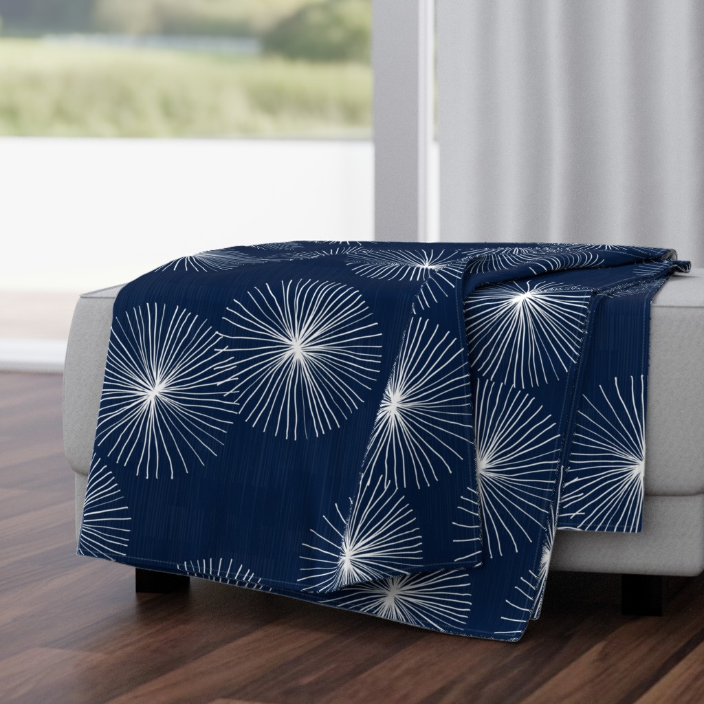 Dandelions Navy & White by Friztin