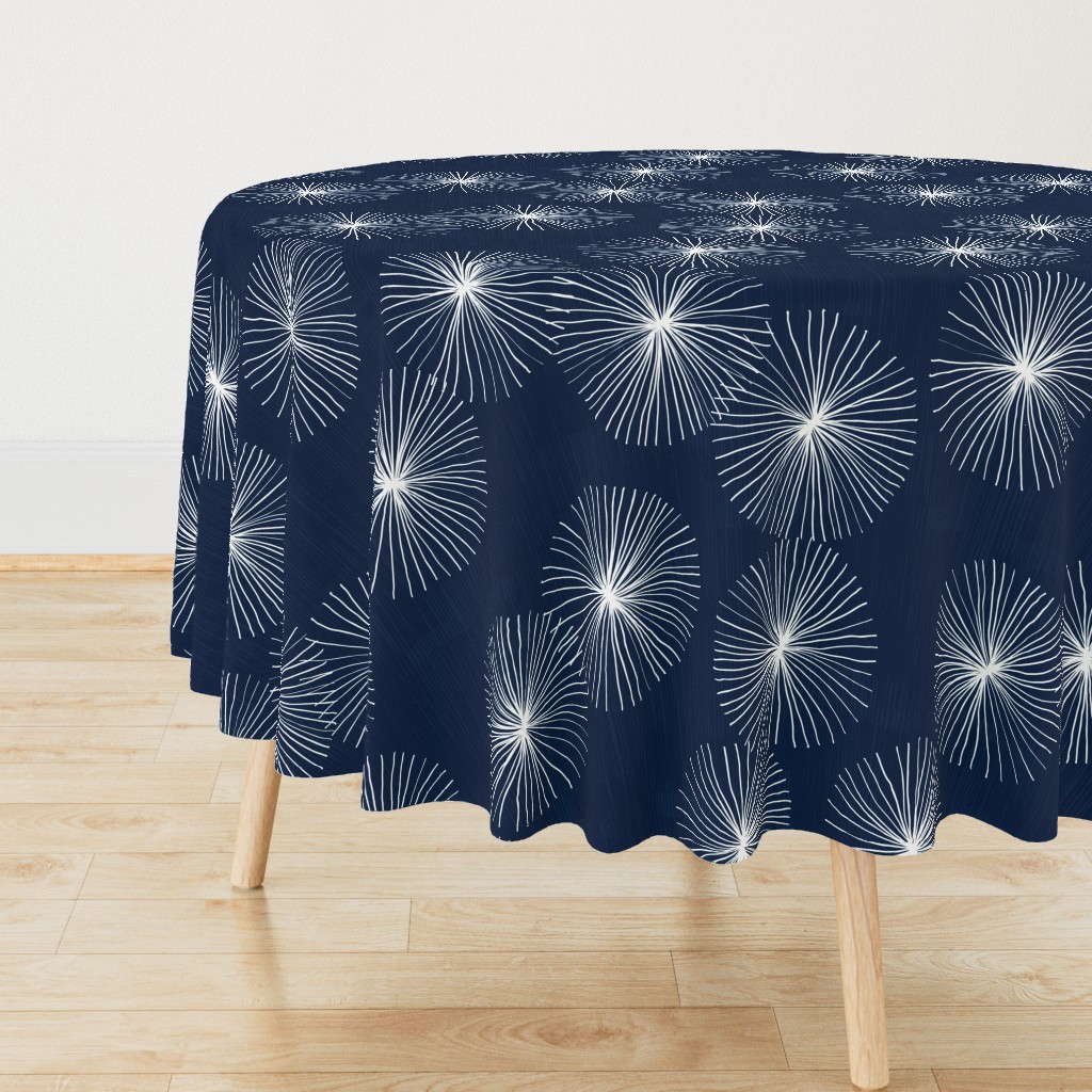 Dandelions Navy & White by Friztin