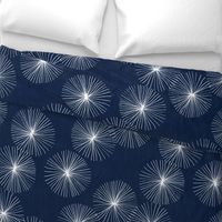 Dandelions Navy & White by Friztin