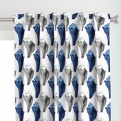 Conch Shells in Gray, White & Blue