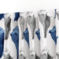 Conch Shells in Gray, White & Blue