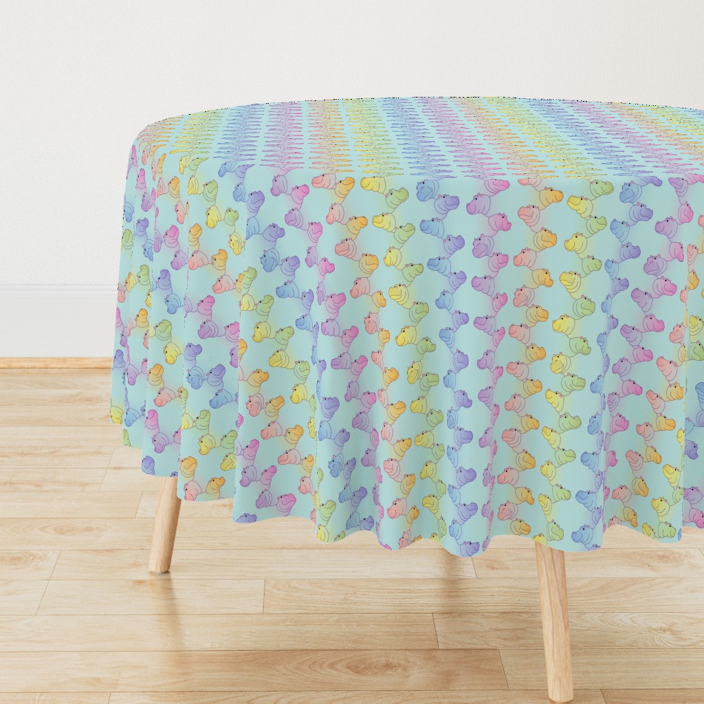 Hippoline - Blue Pastel Rainbow - small