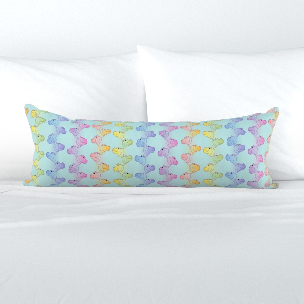 Hippoline - Blue Pastel Rainbow - small