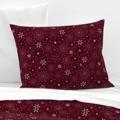 elegant holidays folk snowflake flowers