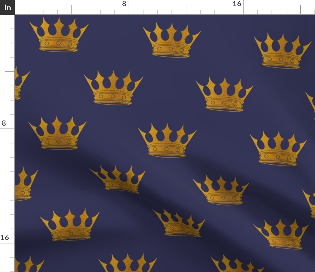 Royal Blue Gold Crowns
