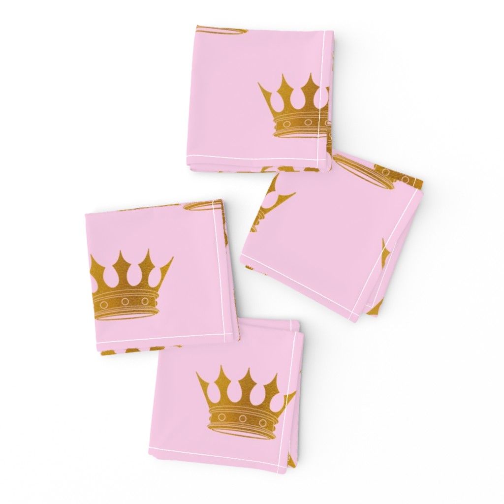 Princess Charlotte Rose Pink with Gold Crowns