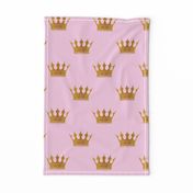 Princess Charlotte Rose Pink with Gold Crowns