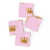 Princess Charlotte Rose Pink with Gold Crowns