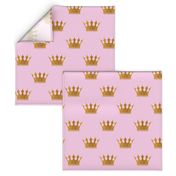 Princess Charlotte Rose Pink with Gold Crowns