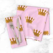 Princess Charlotte Rose Pink with Gold Crowns