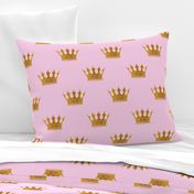 Princess Charlotte Rose Pink with Gold Crowns