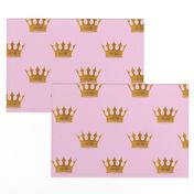 Princess Charlotte Rose Pink with Gold Crowns