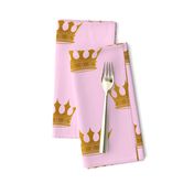 Princess Charlotte Rose Pink with Gold Crowns