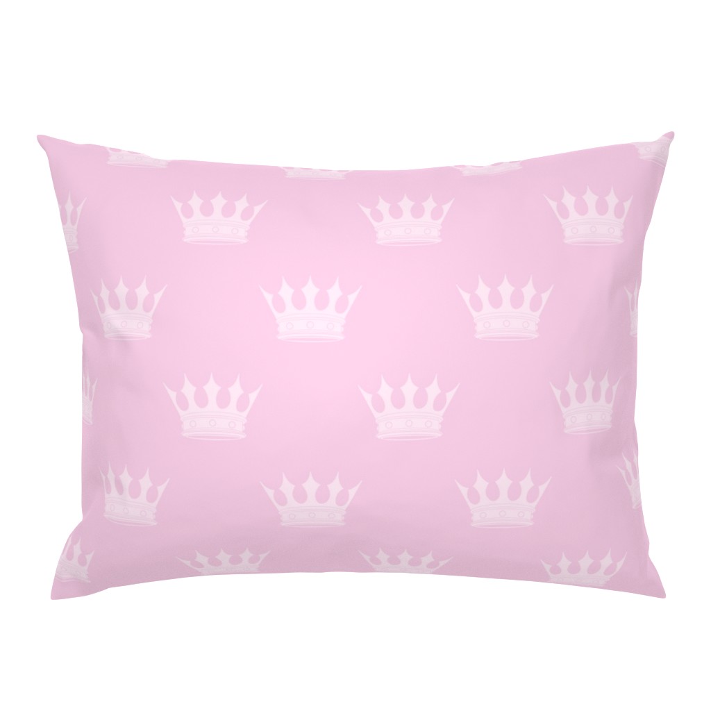 Princess Charlotte Pale Pink Crowns on Pink