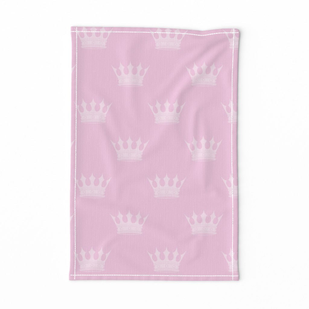 Princess Charlotte Pale Pink Crowns on Pink