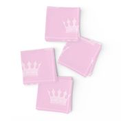 Princess Charlotte Pale Pink Crowns on Pink