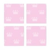 Princess Charlotte Pale Pink Crowns on Pink