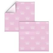 Princess Charlotte Pale Pink Crowns on Pink