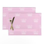 Princess Charlotte Pale Pink Crowns on Pink